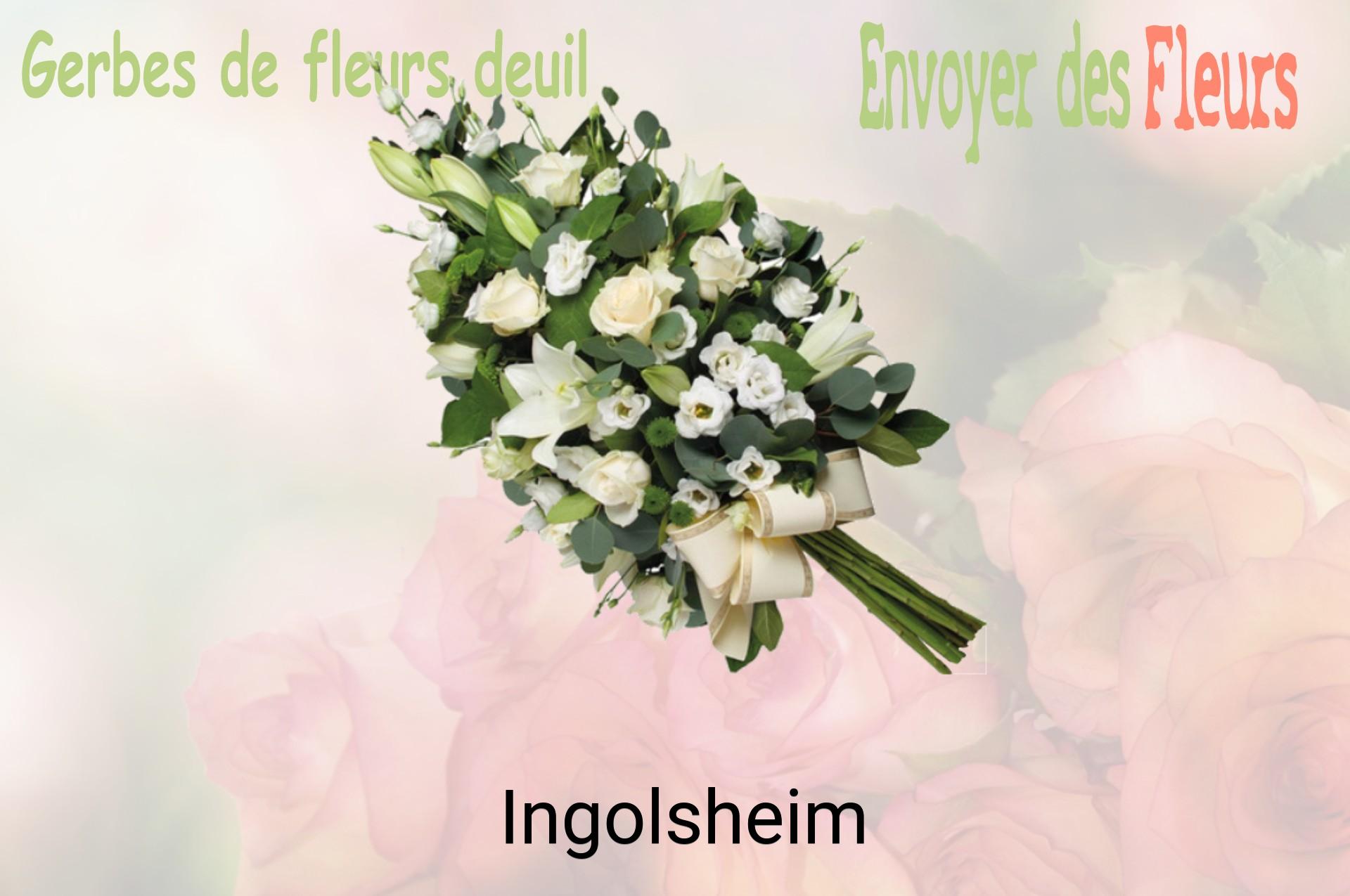 Gerbe de fleurs de deuil livrée à Ingolsheim
